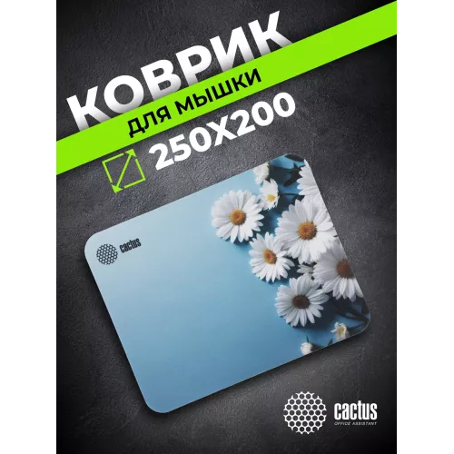 Коврик для мыши Cactus Daisies рисунок 250x200x3мм (CS-MPC-D07S)