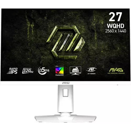 Монитор MSI 27" Mag 274QRFW X32 белый IPS LED 16:9 HDMI матовая HAS Piv 300cd 178гр/178гр 2560x1440 320Hz DP WQ 6.7кг