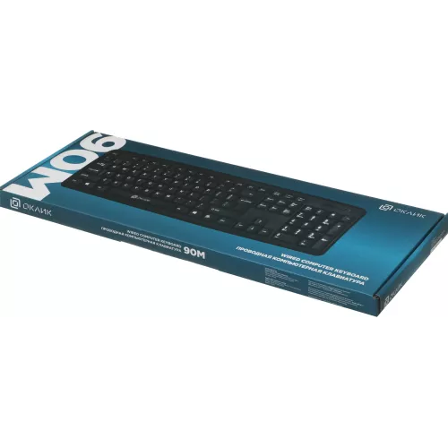 Клавиатура Оклик 90M черный USB (402127) кабель 1.35м