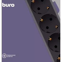Сетевой фильтр Buro 600SH-16-3-B 3м (6 розеток) черный (коробка)