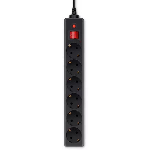 Сетевой фильтр Buro 600SH-16-3-B 3м (6 розеток) черный (коробка)