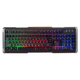 Клавиатура Оклик 710G BLACK DEATH черный/оранжевый USB Multimedia for gamer LED (476393) кабель 1.5м