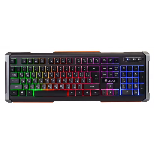 Клавиатура Оклик 710G BLACK DEATH черный/оранжевый USB Multimedia for gamer LED (476393) кабель 1.5м