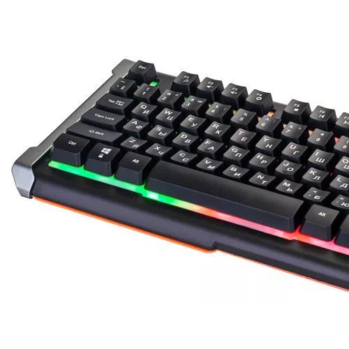 Клавиатура Оклик 710G BLACK DEATH черный/оранжевый USB Multimedia for gamer LED (476393) кабель 1.5м