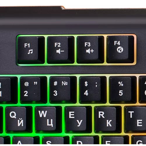 Клавиатура Оклик 710G BLACK DEATH черный/оранжевый USB Multimedia for gamer LED (476393) кабель 1.5м
