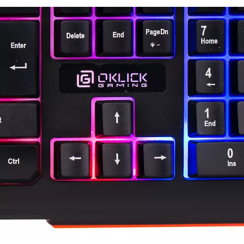 Клавиатура Оклик 710G BLACK DEATH черный/оранжевый USB Multimedia for gamer LED (476393) кабель 1.5м