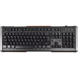 Клавиатура Оклик 710G BLACK DEATH черный/оранжевый USB Multimedia for gamer LED (476393) кабель 1.5м