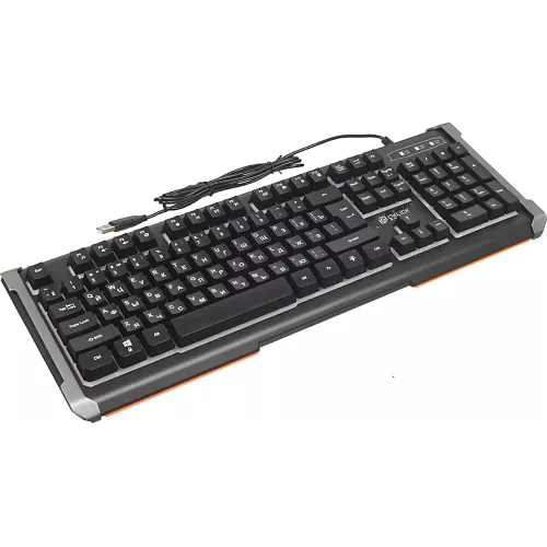 Клавиатура Оклик 710G BLACK DEATH черный/оранжевый USB Multimedia for gamer LED (476393) кабель 1.5м
