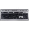 Клавиатура A4Tech KLS-7MUU серебристый/черный USB slim Multimedia (KLS-7MUU USB) кабель 1.5м