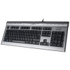Клавиатура A4Tech KLS-7MUU серебристый/черный USB slim Multimedia (KLS-7MUU USB) кабель 1.5м
