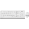 Клавиатура + мышь A4Tech Fstyler FG1010 клав:белый/серый мышь:белый/серый USB беспроводная Multimedia (FG1010 WHITE)