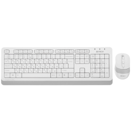 Клавиатура + мышь A4Tech Fstyler FG1010 клав:белый/серый мышь:белый/серый USB беспроводная Multimedia (FG1010 WHITE)
