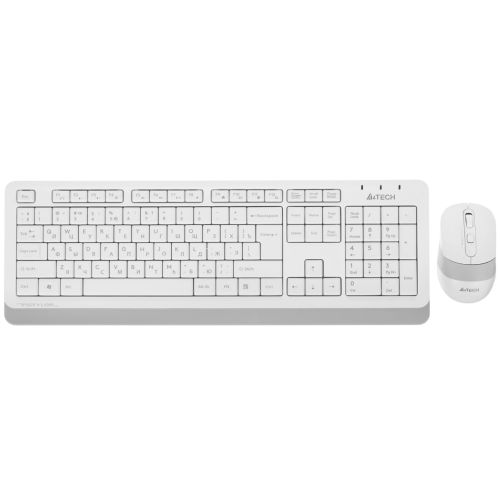 Клавиатура + мышь A4Tech Fstyler FG1010 клав:белый/серый мышь:белый/серый USB беспроводная Multimedia (FG1010 WHITE)