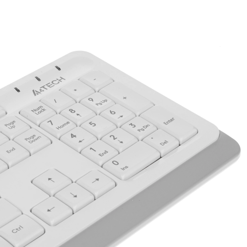Клавиатура + мышь A4Tech Fstyler FG1010 клав:белый/серый мышь:белый/серый USB беспроводная Multimedia (FG1010 WHITE)