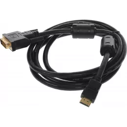 Кабель Buro HDMI (m) DVI-D (m) 1.8м (HDMI-19M-DVI-D-1.8M) феррит.кольца черный