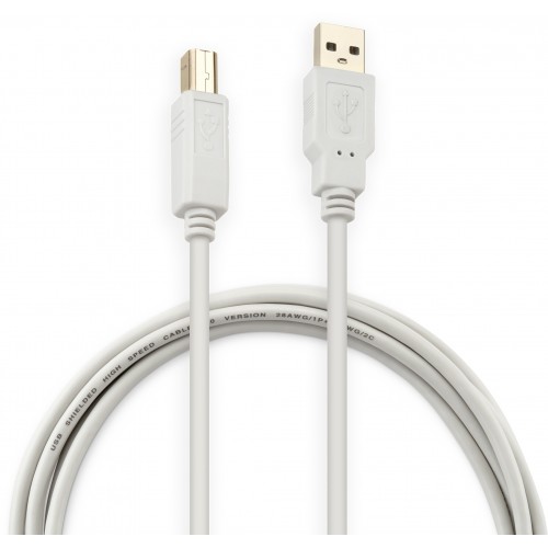 Кабель Buro USB A(m) USB B(m) 5м (USB2.0-AM/BM-5M-MG) феррит.кольца
