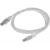 Кабель Buro USB A(m) USB B(m) 1.8м (USB2.0-AM/BM-Trans) прозрачный