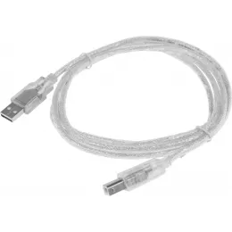Кабель Buro USB A(m) USB B(m) 1.8м (USB2.0-AM/BM-Trans) прозрачный