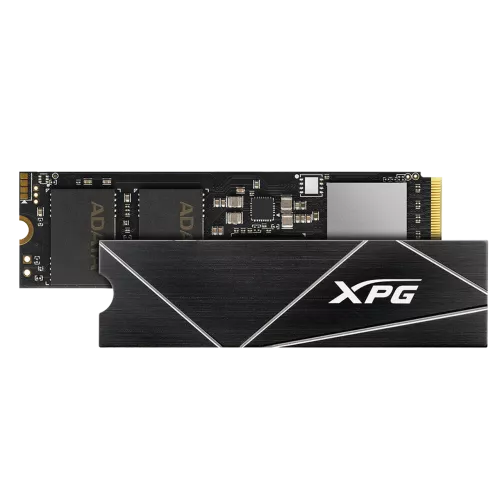 Твердотельный накопитель/ ADATA SSD GAMMIX S70 BLADE, 4096GB, M.2(22x80mm), NVMe, PCIe 4.0 x4, 3D TLC, R/W 7400/6600MB/s, IOPs 750 000/750 000, DRAM buffer 2048MB, TBW 2960, DWPD 0.4, with Heat Spreader (5 лет) ADATA