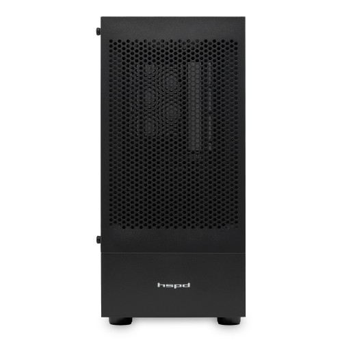 Корпус без блока питания/ Case HSPD M540, Mesh Mid Tower, Black, TG, 0.45 SPCC, no fans, ATX, mATX, mITX, 160/300/150mm, 2x2.5", 2x3.5", 7xPCI, 1xUSB-A 3.0, 2xUSB-A 2.0, 365x216x405mm HSPD
