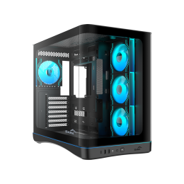 Корпус ПК без блока питания/ Case SAMA V62S Black, Midi-Tower, TG, 4x120mm ARGB, 2xUSB 3.0 + 1xUSB 3.2 Type-C, ATX, mATX, mITX Black