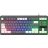 Клавиатура Оклик 711G серый/белый USB Multimedia для геймеров с LED подсветкой и кабелем 1.5м