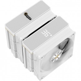 Кулер для процессора/ CPU Cooler Ocypus Iota A62 WH (260W, 4-pin PWM, LED temp., 158mm, Al/Cu, 6x6mm, 2x120mm, 77CFM, 29dBA, 2000RPM, S: 1851/1700/1200/115X, AM5/AM4, white)