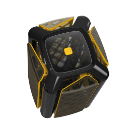 Корпус ПК без блока питания/ Case Geometric Future Model 2 The Ark, Mini-Tower, no fans, 3xUSB-A 3.0, 1xUSB 3.2 Type-C, mATX, mITX Black/Gold