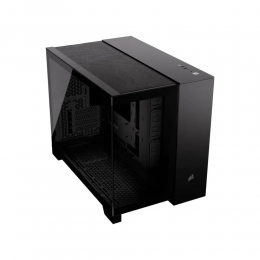 Корпус без блока питания/ Case Corsair 2500X Airflow, Midi-Tower, TG, no fan, 2xUSB-A 3.2, 1xUSB 3.2 Type-C, mATX, mITX Black
