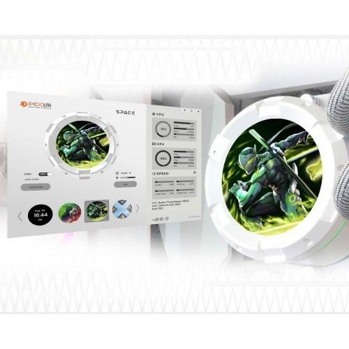 Вентилятор Cooler ID-Cooling SL360 XE WHITE /LCD SCREEN /350W /all Intel /all AMD