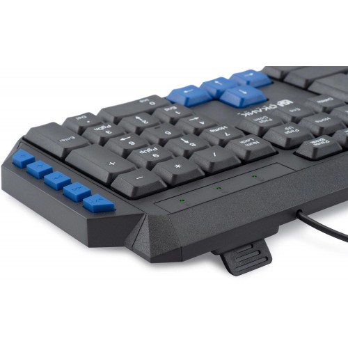 Клавиатура Оклик 750G FROST WAR черный USB для геймеров – мультимедийная, кабель 1.8м (337452)