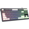 Клавиатура Оклик 711G серый/белый USB Multimedia для геймеров с LED подсветкой и кабелем 1.5м