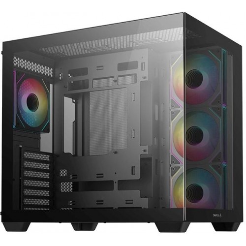 Корпус Deepcool CG530 4F черный ATX с поддержкой 2x120mm и 2x140mm вентиляторов, USB 2.0 и USB 3.0