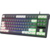 Клавиатура Оклик 711G серый/белый USB Multimedia для геймеров с LED подсветкой и кабелем 1.5м