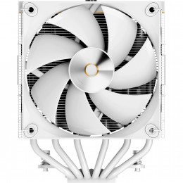 Кулер для процессора/ CPU Cooler Ocypus Iota A62 WH (260W, 4-pin PWM, LED temp., 158mm, Al/Cu, 6x6mm, 2x120mm, 77CFM, 29dBA, 2000RPM, S: 1851/1700/1200/115X, AM5/AM4, white)