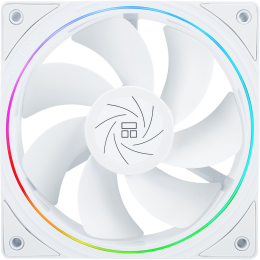 Кулер для корпуса/ Case Cooler Thermalright TL-S12RW Reverse (120x120x25mm, 4-pin PWM, ARGB, 47.6CFM, 23.2dBA, 1500RPM, White)