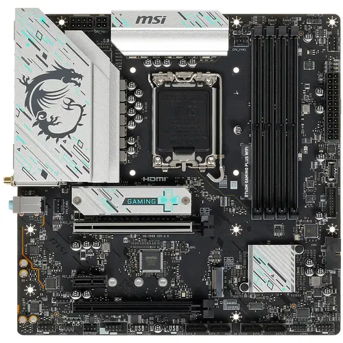 Материнская плата/ MB MSI INTEL B760 s1700, 4xDDR5(256GB), 2xHDMI 2.1/2xDP, 2xPCIe 4.0x16, 1xPCIe 3.0, 1xLAN (2.5GbE), Wi-Fi, BT, 4xSATA 6Gb/s, 2xM.2, 4xUSB 3.2, 2xUSB 2.0, 1xPS/2, mATX MSI