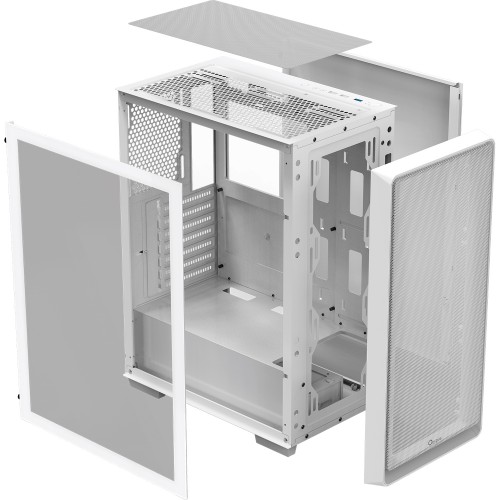 Корпус ПК Ocypus Gamma C60 WH - Midi-Tower без блока питания, 1xUSB-A 3.0, 2xUSB 2.0, для ATX, mATX, mITX в белом цвете