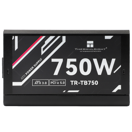 Блок питания 750W/ Power Supply Thermalright, 750W 80+ Bronze (ATX, 3.0, PCIe 5.0, Full modular, 1x24(20+4)pin, 2xCPU 8(4+4)pin, 4xPCIe*2 8(6+2)pin, 3xSATA3, 1x12+4pin (12VHPWR PCIe 5.0 12+4pin 600mm), 3xMOLEX4pin, Active, 120x120mm, 150x140x86mm, APFC, b