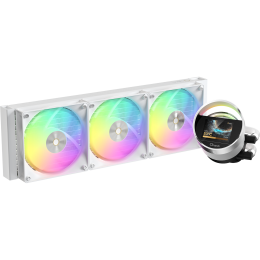 Система жидкостного охлаждения/ Water Cooling System Ocypus Sigma L36 WH ARGB (300W, 360mm, LED, White, ARGB/ Fans: 3x120mm, 73CFM, 2000RPM/ Pump height 99mm, 27dBA, 3100RPM, Rad thickness 27mm/ S: 1851, 1700, 1200, 115X, AM5, AM4)