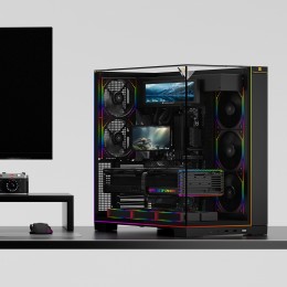 Система жидкостного охлаждения/ Water Cooling System Thermalright Levita Vision 360 (360mm, LED, Black, ARGB/ Fans: 3x120mm, 68.9CFM, 28.2dBA, 2000RPM/ Pump height 98mm, 3000RPM, Rad thickness 27mm/ S: 1700, 1200, 1851, 115X, 2011, 2066, AM5, AM4)
