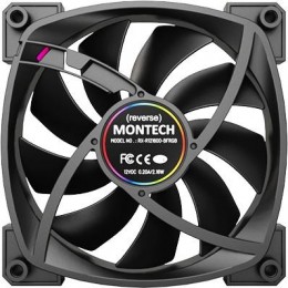 Вентилятор для корпуса Montech RX120 Reverse ARGB 120х120x25 черный 4-pin 27дБ (RX120 PWM BLACK) Ret [RX120 PWM BLACK]