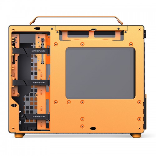 Корпус JONSBO Z20 Mini-Tower без блока питания: стильный черно-оранжевый mATX/mITX с USB-A 3.2 и USB-C 3.2
