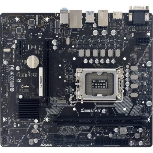 Материнская плата Biostar H610MH D5 для Intel 12-го поколения: mATX, 2xDDR5, RAID, HDMI и VGA