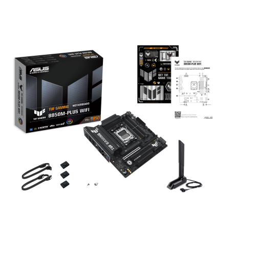 Материнская плата TUF GAMING B850M-PLUS WIFI: Высокая производительность и надежность для геймеров