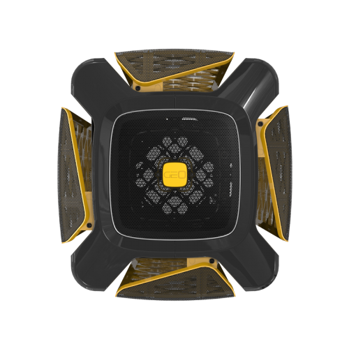 Корпус ПК без блока питания/ Case Geometric Future Model 2 The Ark, Mini-Tower, no fans, 3xUSB-A 3.0, 1xUSB 3.2 Type-C, mATX, mITX Black/Gold Geometric Future