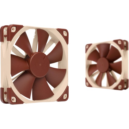 Кулер для корпуса/ Case Cooler Noctua NF-F12 PWM (120x120x25mm, 4-pin PWM, 54.97CFM, 22.4dBA, 1500RPM, Beige/Brown)