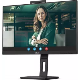 AOC Q27P3QW 27" 2560x1440, IPS, 75Hz, 50M:1, 350cd, 4ms, 2xHDMI 1.4, DisplayPort 1.2, 4xUSB 3.2, Camera 2.0mp, H. adj 150mm, pivot, Speakers, VESA, 3Y, Black