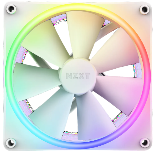 Кулер для корпуса ПК/ Case Cooler NZXT F140 RGB Duo (140x140x25mm, 4-pin PWM, RGB, 84.75CFM, 36dBA, 1800RPM, White) NZXT