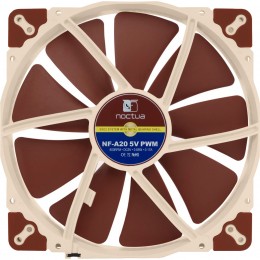 Кулер для корпуса/ Case Cooler Noctua NF-A20 5V PWM (200x200x30mm, 4-pin PWM, 86.46CFM, 18.1dBA, 800RPM, Beige/Brown)